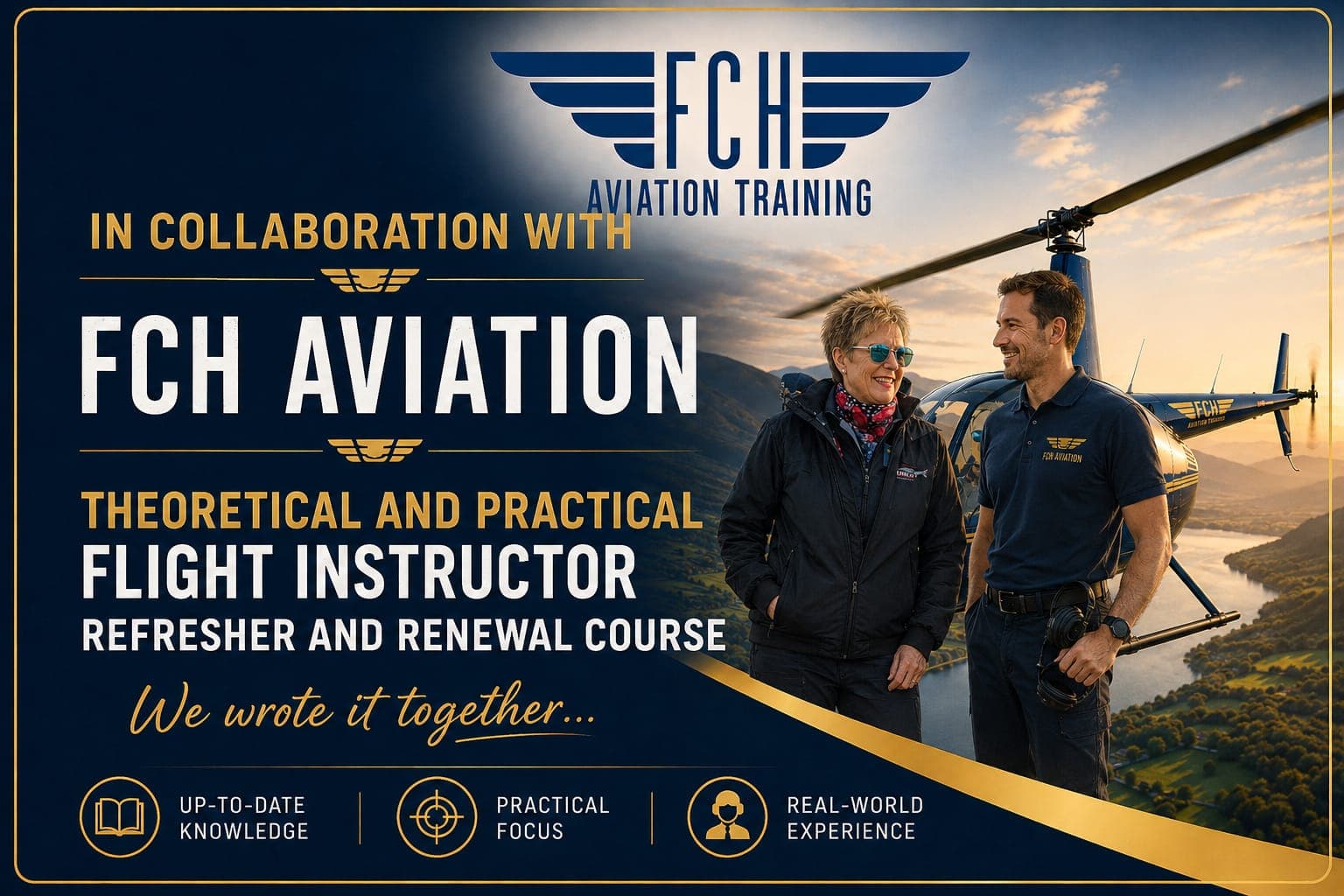 In collaboration with FCH Aviation Training — theoretical and practical flight instructor refresher and renewal course